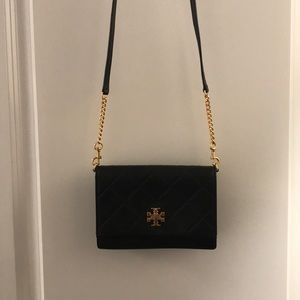 Tory Burch black leather small crossbody